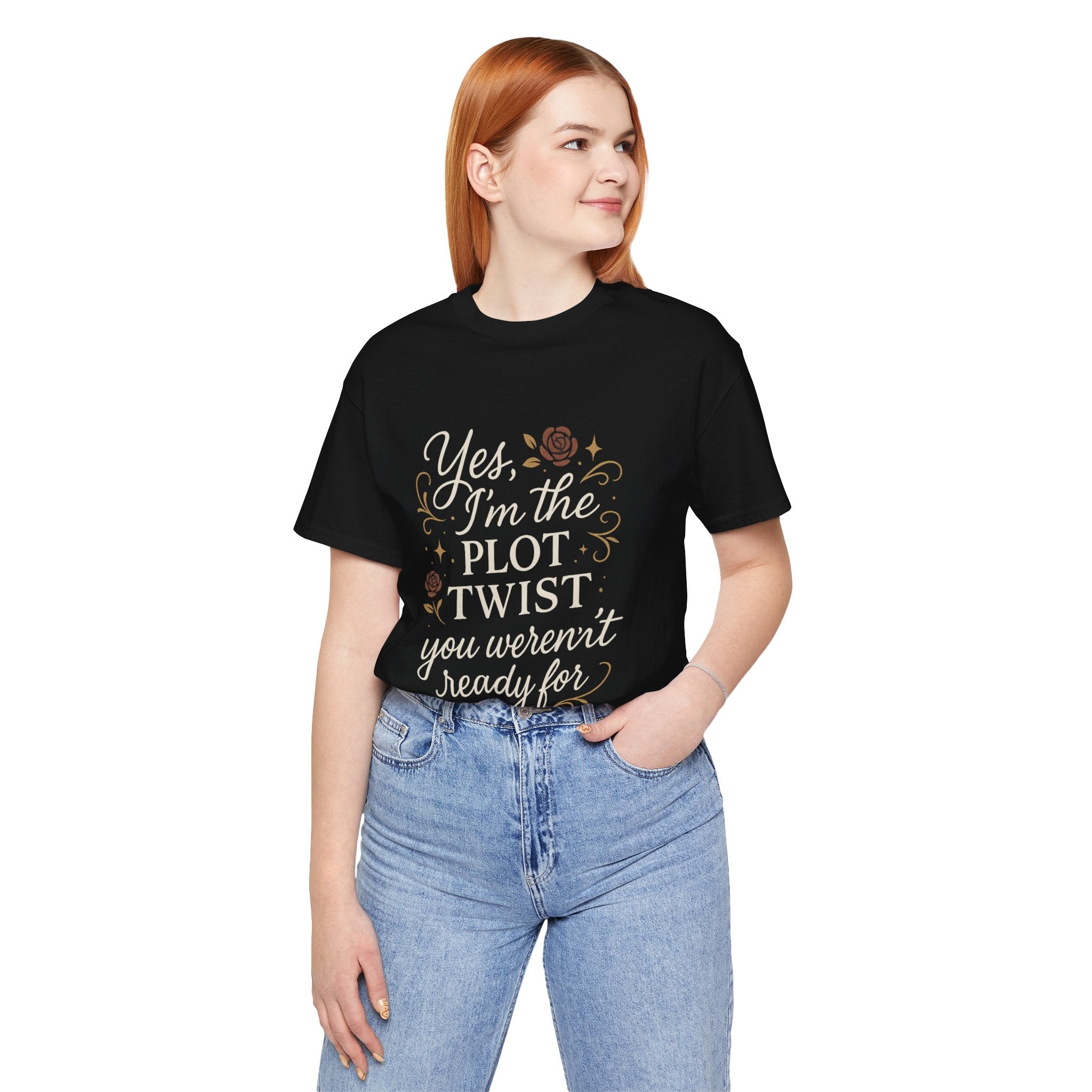 Plot Twist Graphic Tee for Book Lovers, Unique Gift for Readers, Casual Wear, Literary Humor Shirt, Fun Quote Tee