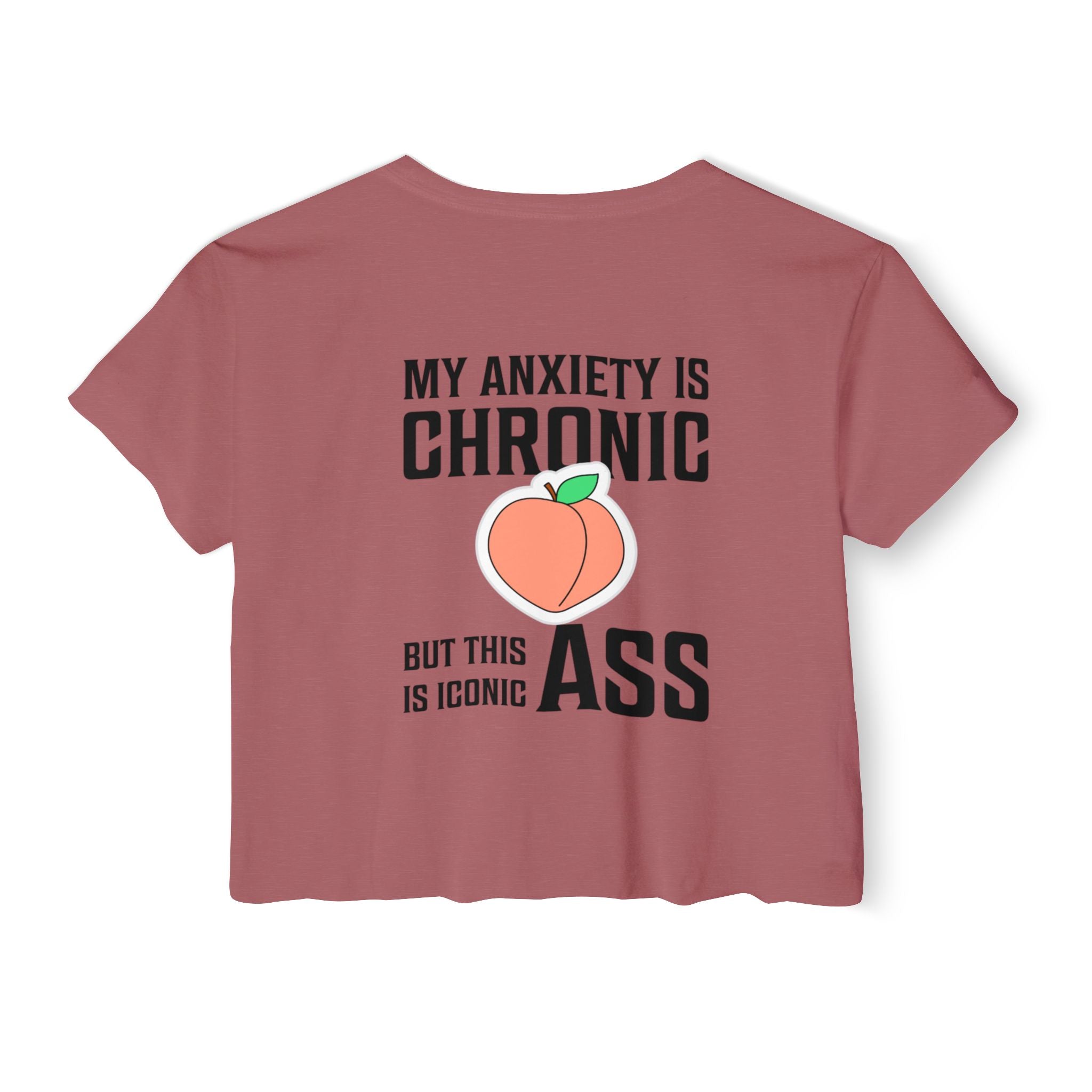 Women's Festival Crop Top with Iconic Anxiety Design – Perfect for Music Festivals, Summer Days, Parties, Casual Wear, Gifts