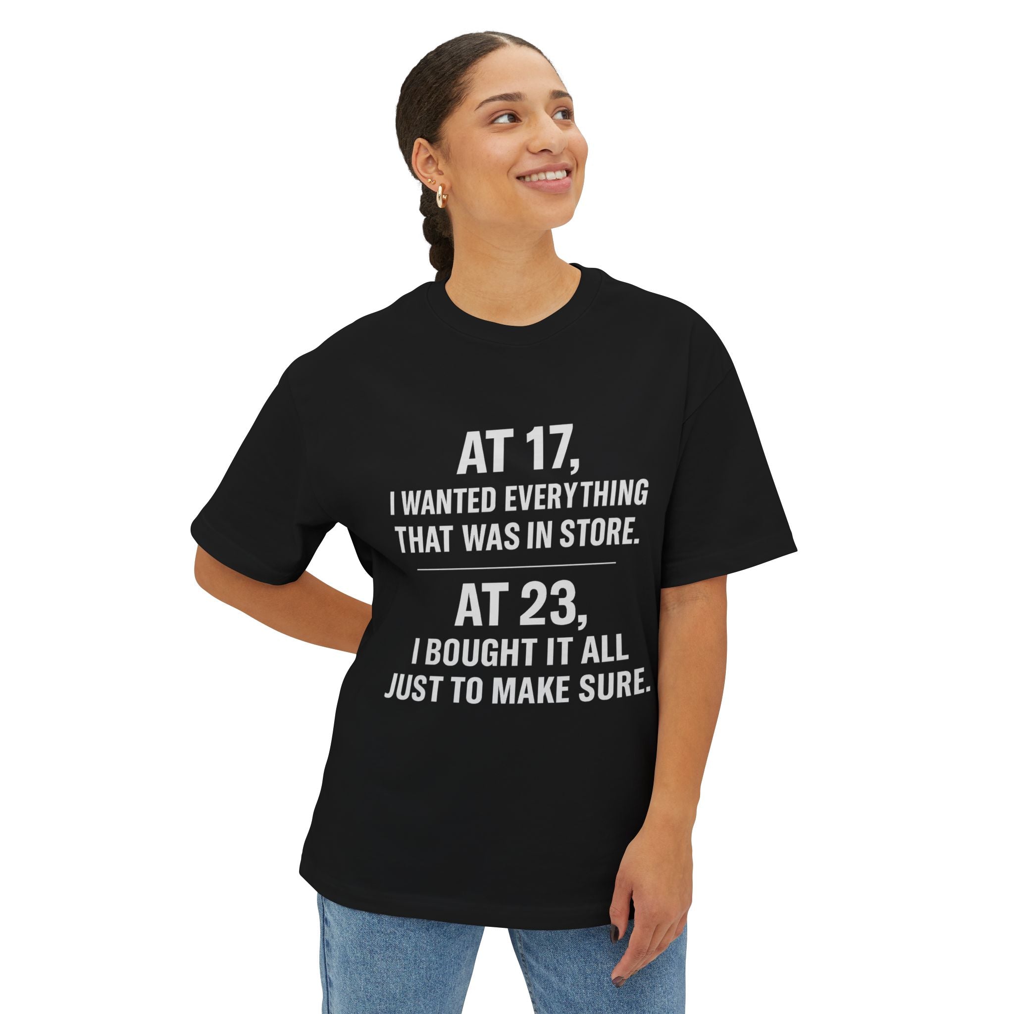 Trendy Oversized Tee: Fun Reminder Tee for Young Adults, Gift for Birthdays, Casual Wear, Motivational Apparel, Comfortable T-Shirt